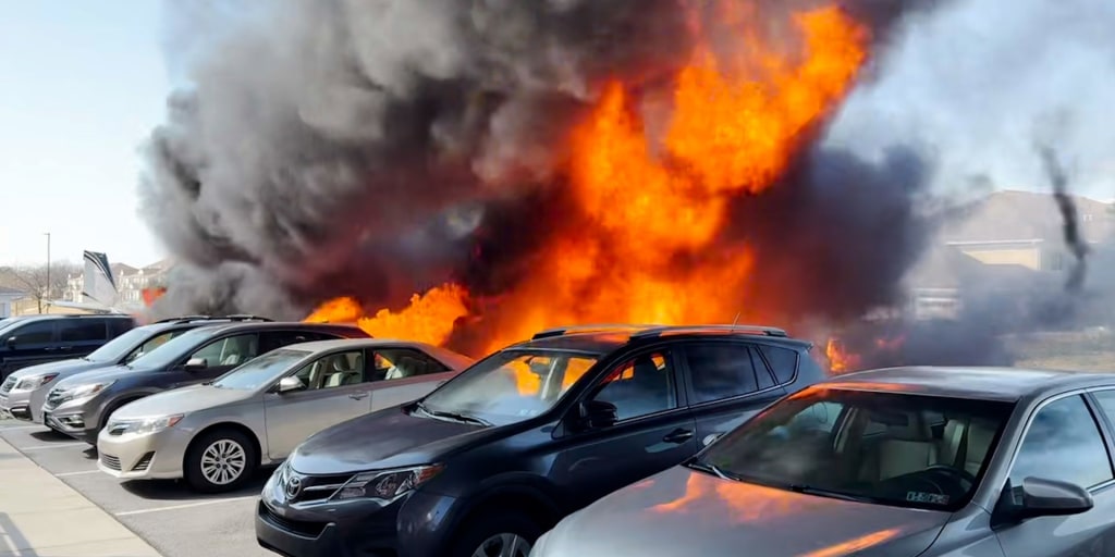 Dramatic video shows thick smoke, flames after Pennsylvania plane crash