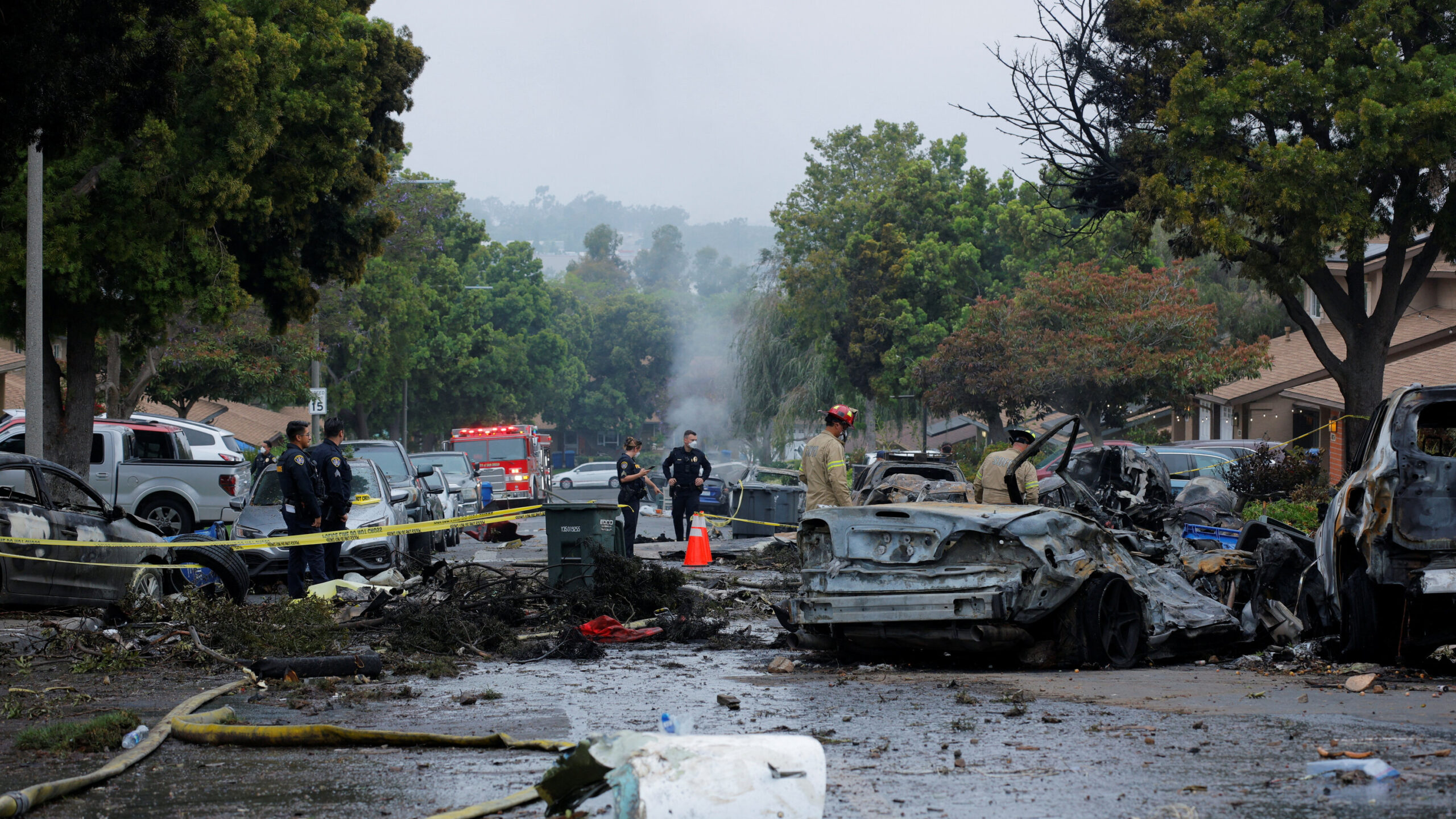 Small Plane Crashes in San Diego, Setting Homes Ablaze