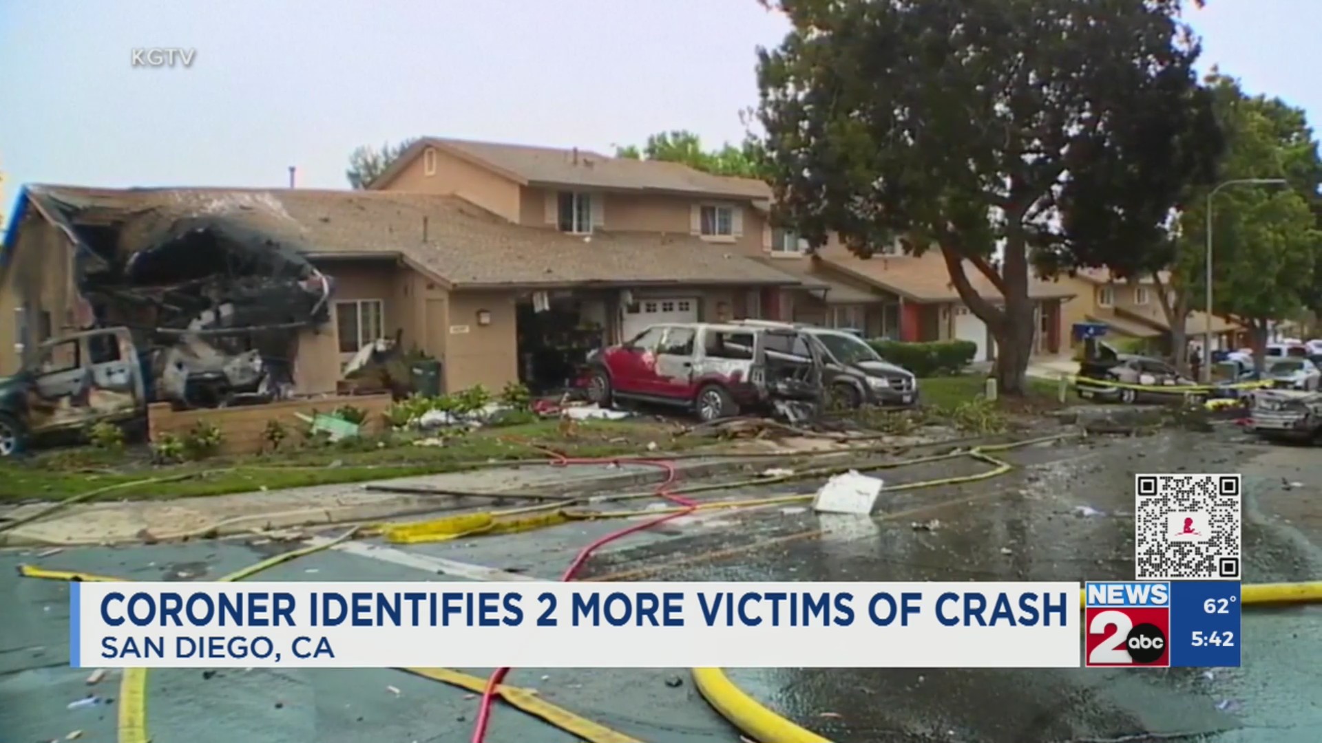 Coroner identifies 2 more victims of San Diego plane crash