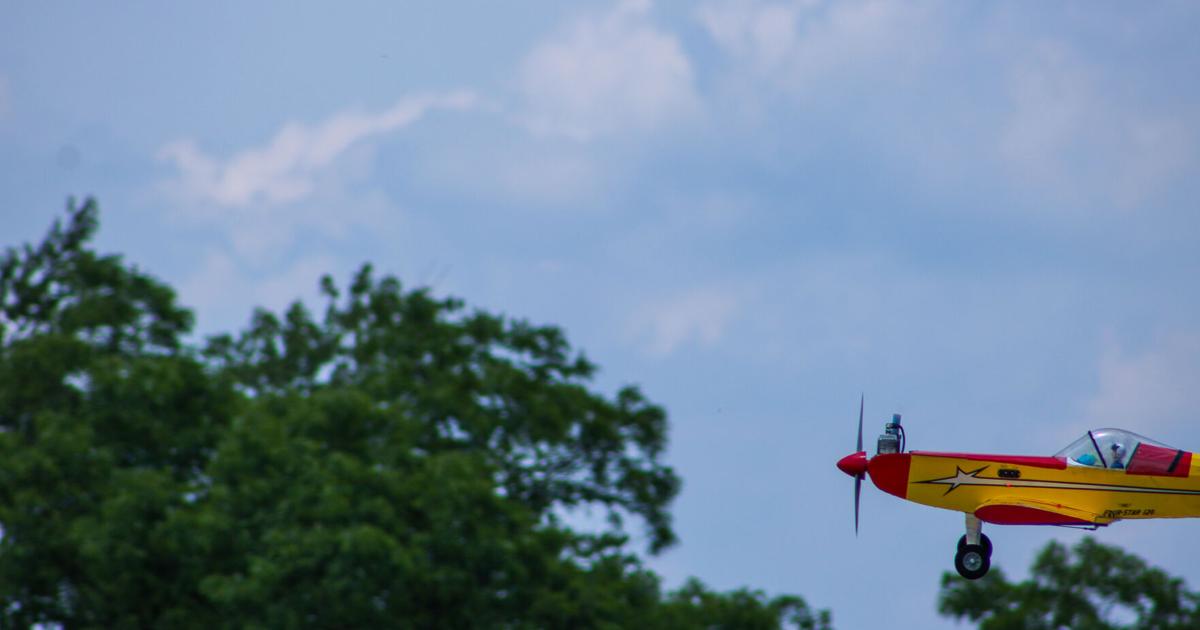 Rob Lute’s plane mid-flight