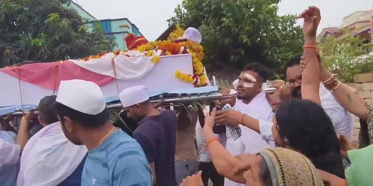 Sole survivor of Air India plane crash mourns at brother’s funeral days after tragedy
