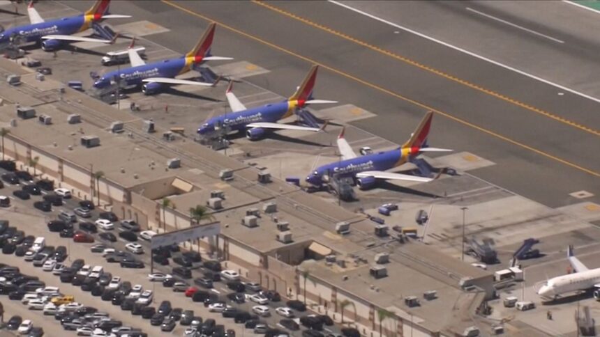 Southwest Airlines abruptly drops to avoid mid-air crash with another plane over Burbank