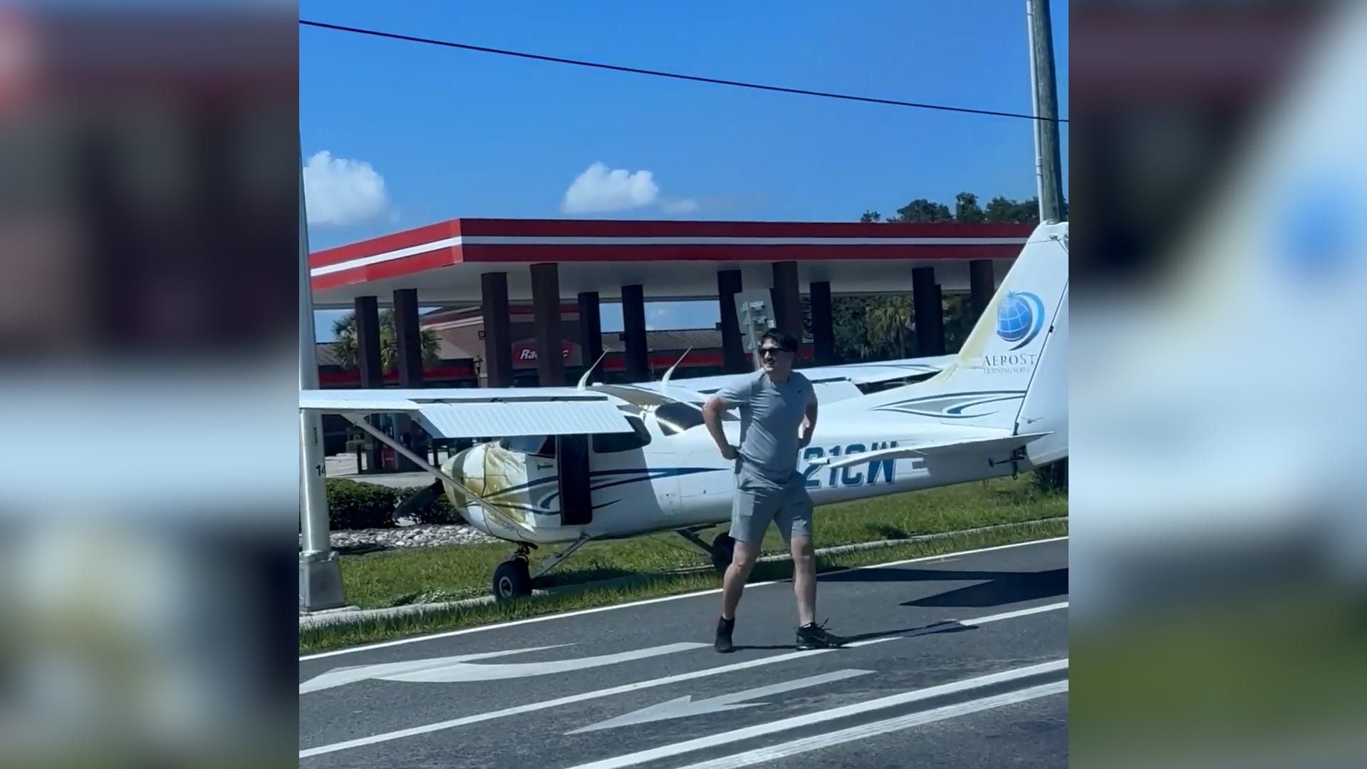 Watch: Passengers walk off plane after emergency landing on Florida highway