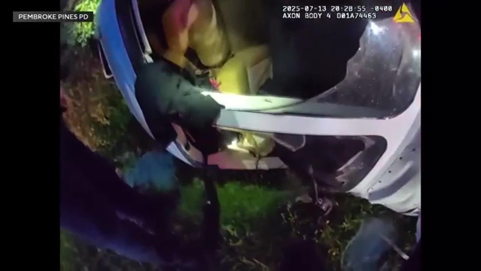 Bodycam after Pembroke Pines plane crash shows heroes rushing to help