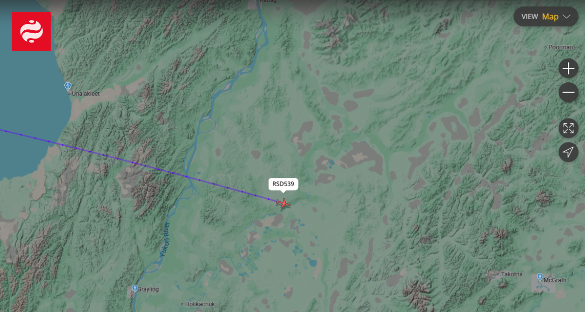 More than 160,000 people watched Putin’s plane heading to Alaska. The plane lands