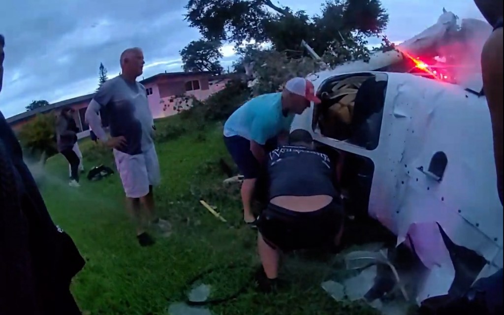 ‘That house got so lucky’: Officers’ videos show aftermath of Pembroke Pines plane crash