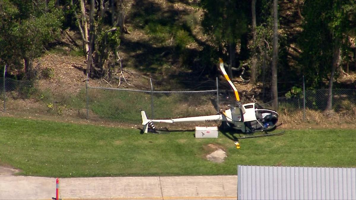 Chopper crash-lands near flying club